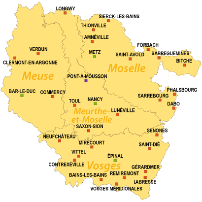 Carte des membres du  réseau SITLOR