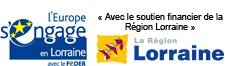 Logos des financeurs du SITLOR : le Conseil Régional de Lorraine et le FEDER.